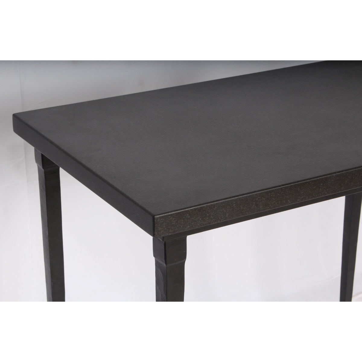 Diego Giacometti Style Hammered Cast Iron & Slate Top Occasional Table