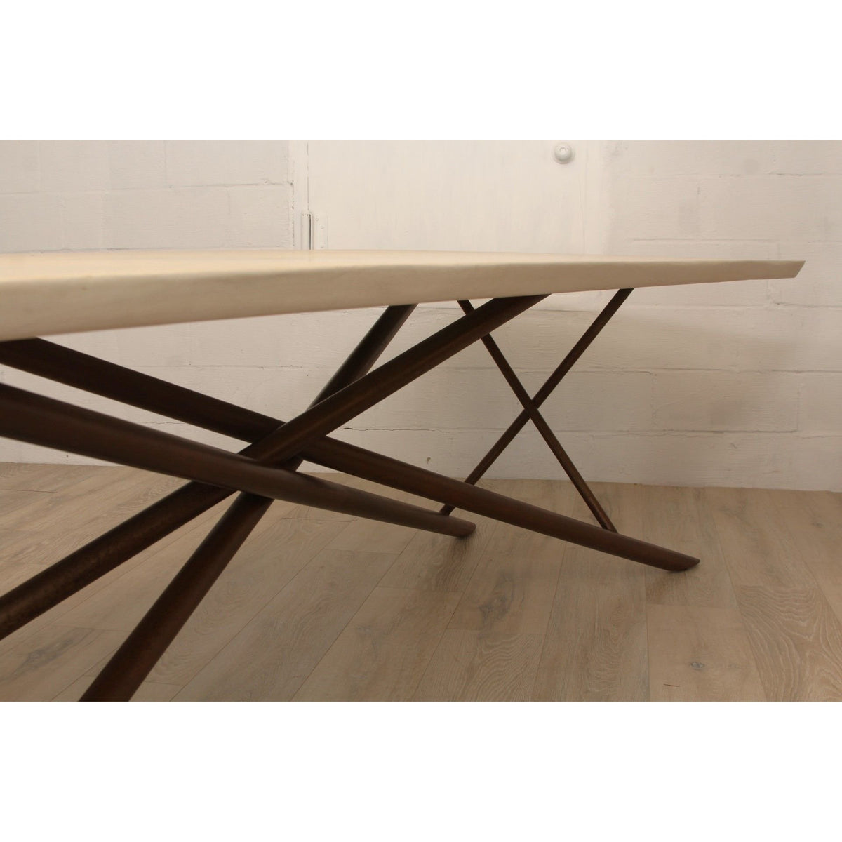 Taracea Maya Live Edge Dining Table with Sunbleached Finish Top
