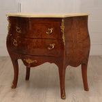 Pair of Antique Louis XV Style Commodes with Marquetry Inlay C1920s