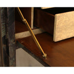 Rare Vintage R&Y Augousti Tessellated Pen Shell with Brass Inlay Bar Server or High Cabinet