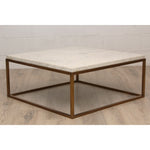 Restoration Hardware Modern Marble and Brass Coffee Table