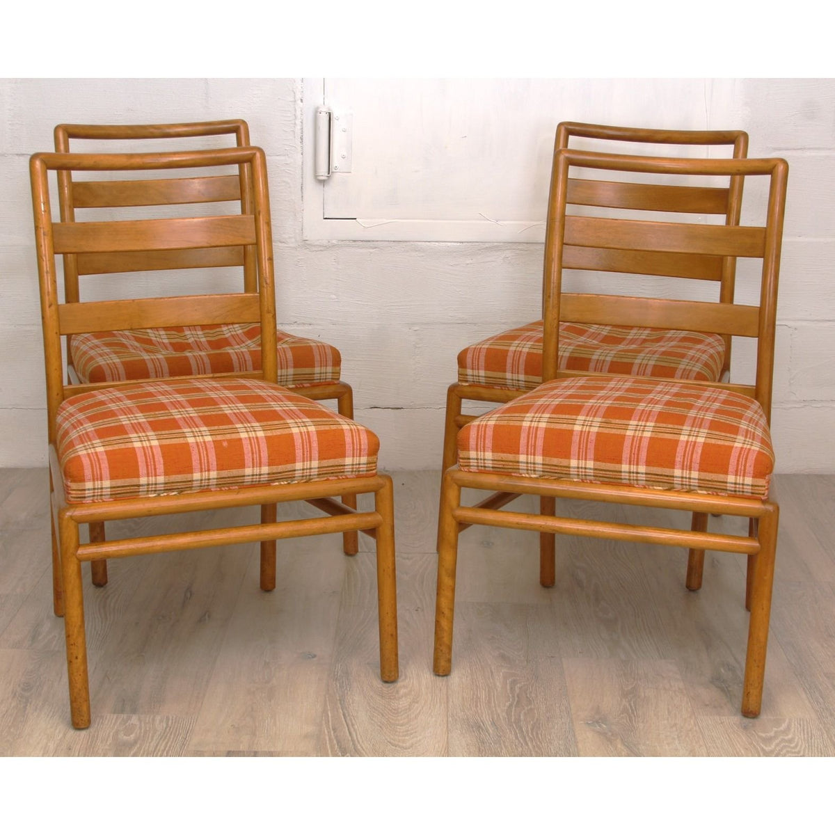 Set of 6 T.H. Robsjohn Gibbings Ladder-Back Chairs C1950s