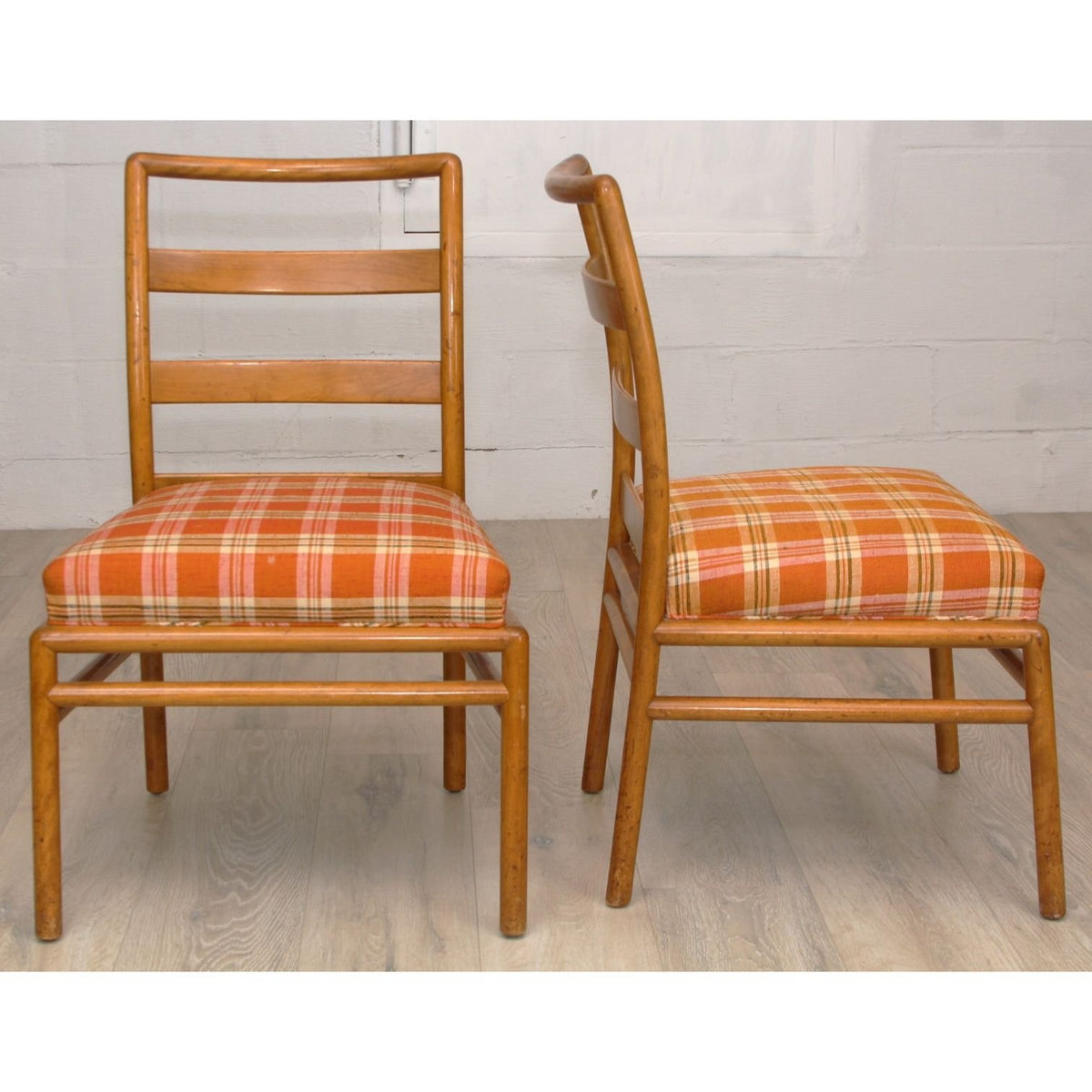 Set of 6 T.H. Robsjohn Gibbings Ladder-Back Chairs C1950s