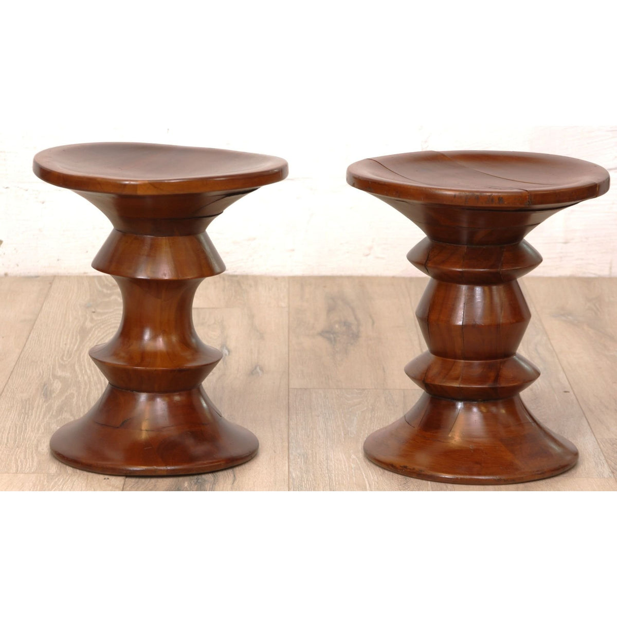 Vintage Charles and Ray Eames Time Life Stools B & C Circa 1960s (Set of 2)