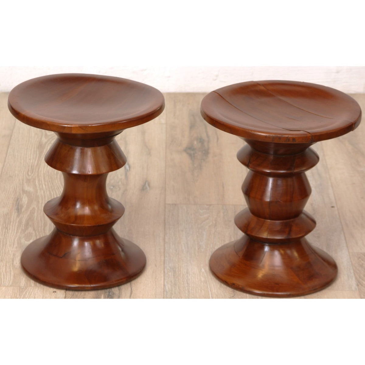 Vintage Charles and Ray Eames Time Life Stools B & C Circa 1960s (Set of 2)