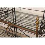 Vintage French Wrought Iron & Brass Bakers Rack