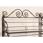Vintage French Wrought Iron & Brass Bakers Rack
