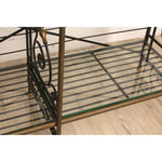 Vintage French Wrought Iron & Brass Bakers Rack
